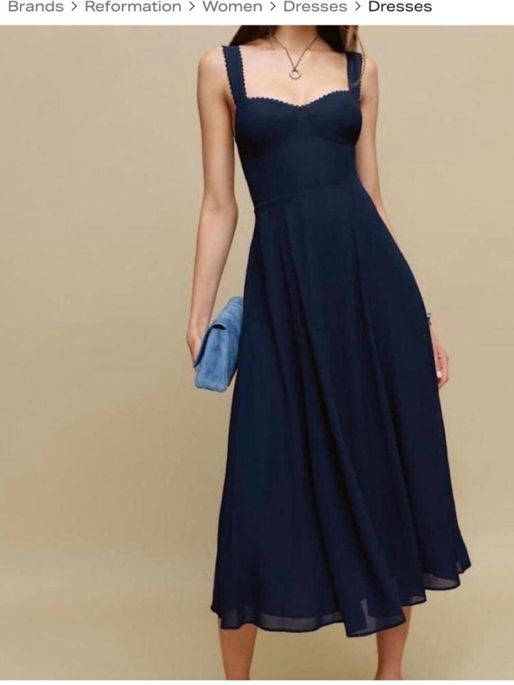 NWT Reformation Lela Dress | Navy